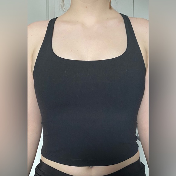 Black sports crop top - Picture 1 of 2